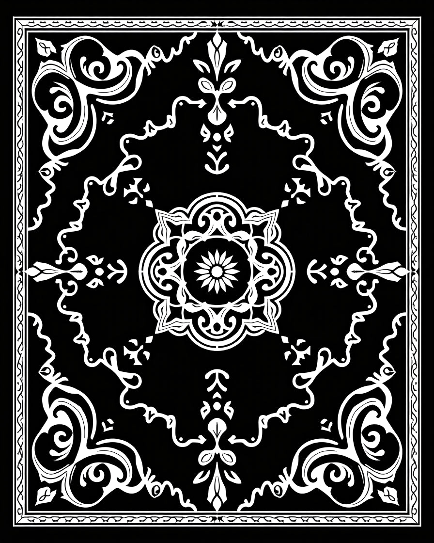 Classic Floral Swirl Ornament Rug