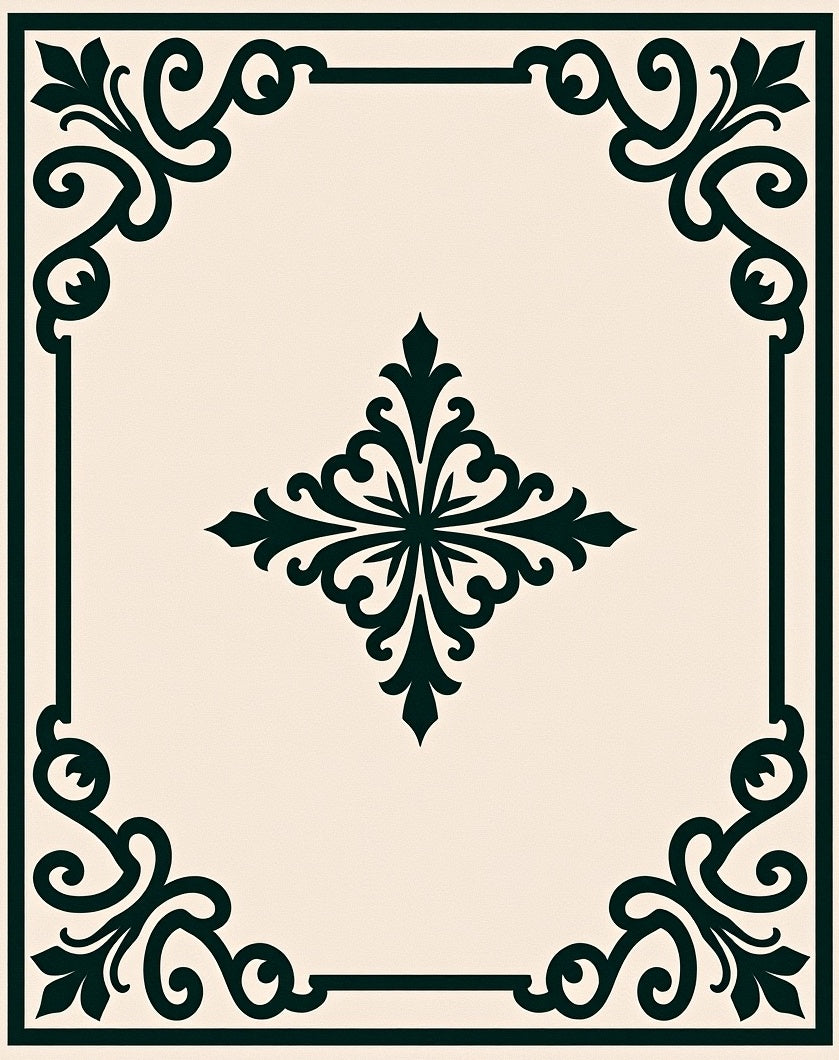 Classic Scrollwork With Center Medallion Rug