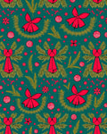 Christmas Evergreen Bow Collection Rug