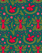 Christmas Evergreen Bow Collection Rug