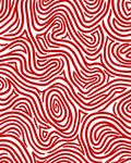 Red Swirling Lines Abstract Rug