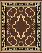 Brown Cream Intricate Medallion Rug