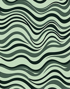 Serpentine Waves Abstract Pattern Rug