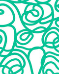 Abstract Teal Swirls Pattern Rug