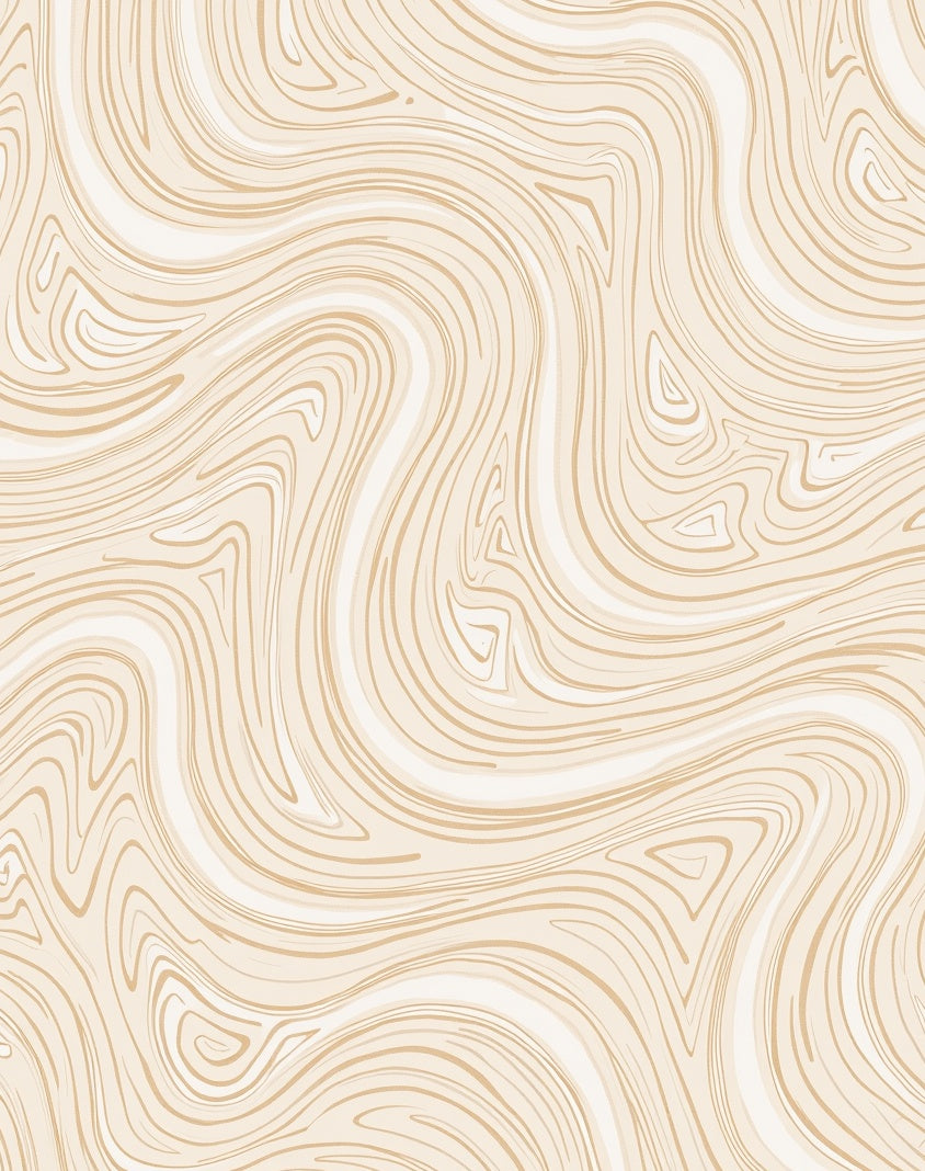Abstract Swirling Wood Grain Design Rug