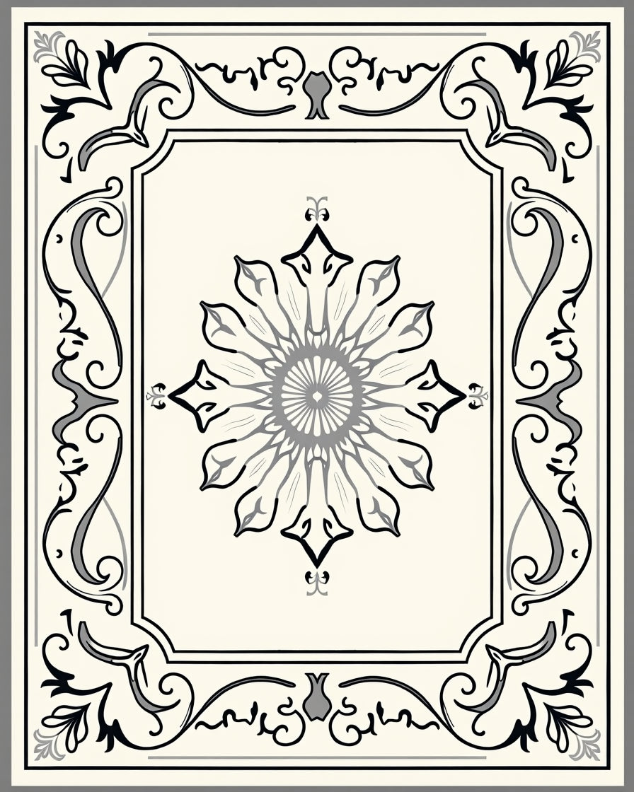 Ornate Floral Symmetry Rug