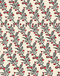Red Berry Branch Pattern Rug