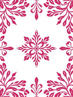 Floral Medallion Border Design Rug
