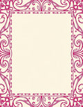 Ornate Flourish Pink Pattern Rug