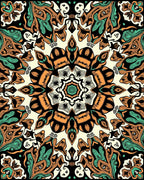 Bold Floral Mandala Style Rug