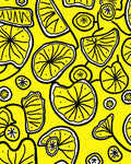 Whimsical Citrus Slice Pattern Rug