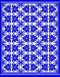 Chinoiserie Blue Floral Repeating Pattern Rug