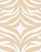Modern Beige And White Abstract Design Rug