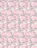 Soft Pink Floral Sketch Pattern Rug