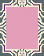 Modern Geometric Pink Center Rug