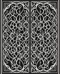 Intricate Swirl Black White Design Rug