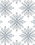 Gray Snowflake Floral Medallion Rug