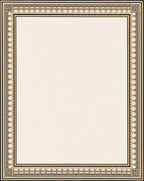 Ornate Black Beige Decorative Border Rug
