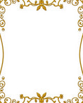 Ornate Gold Scroll Pattern Rug