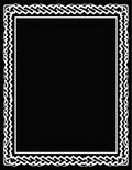 Classic Interlocking White Decorative Border Rug