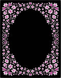 Floral Pattern with Pink Blossoms Rug