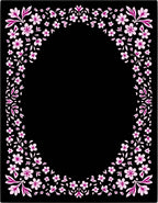 Floral Pattern with Pink Blossoms Rug