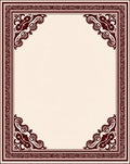 Elegant Corner Scrollwork Patterned Rug