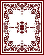 Intricate Floral Corner Medallion Rug