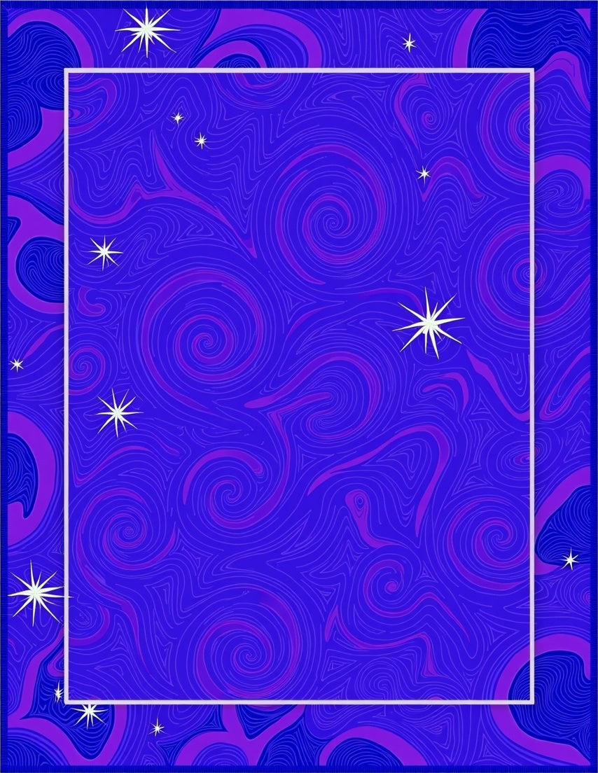 Starry Night Swirl Pattern Rug