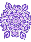 Purple Floral Mandala Style Rug