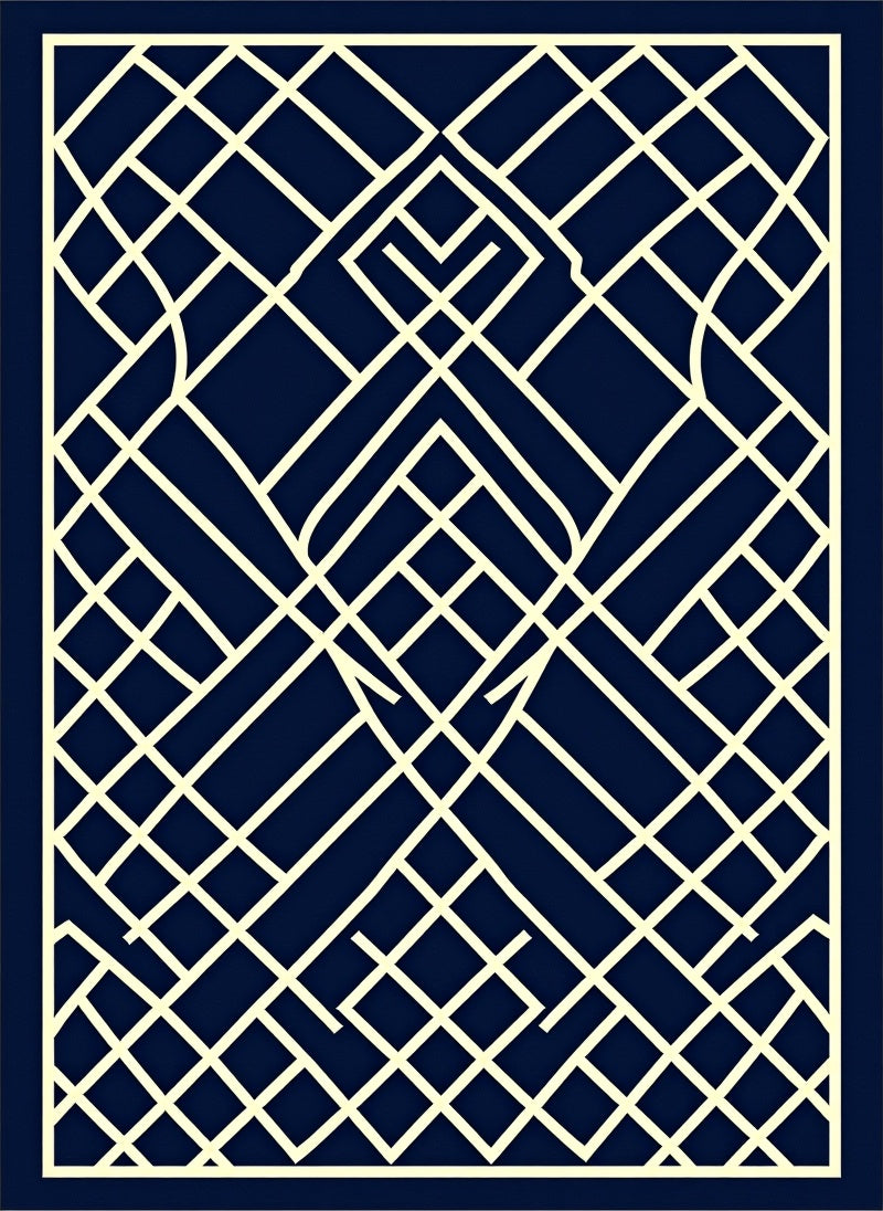 Geometric Intersecting Lines Design Rug
