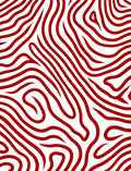 Red Abstract Swirl Pattern Rug