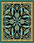 Symmetrical Floral Art Nouveau Rug