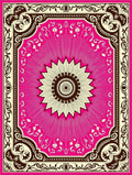 Vibrant Flower Burst Geometric Design Rug