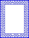 Contempary Blue Abstract Geometric Pattern Rug