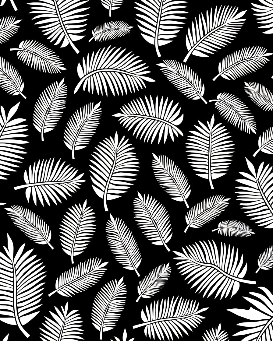 Bold Palm Leaf Pattern Design Rug