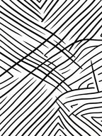 Bold Black Intersecting Lines Pattern Rug