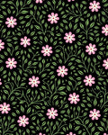 Pink Floral Vine Pattern Design Rug