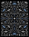 Whimsical Garden Dragonfly Pattern Design Rug