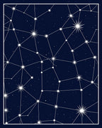 Celestial Constellation Starry Night Rug