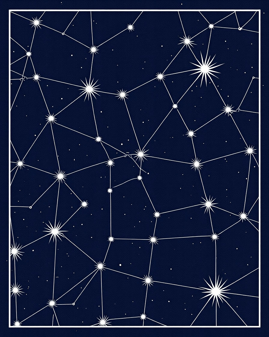 Celestial Constellation Starry Night Rug