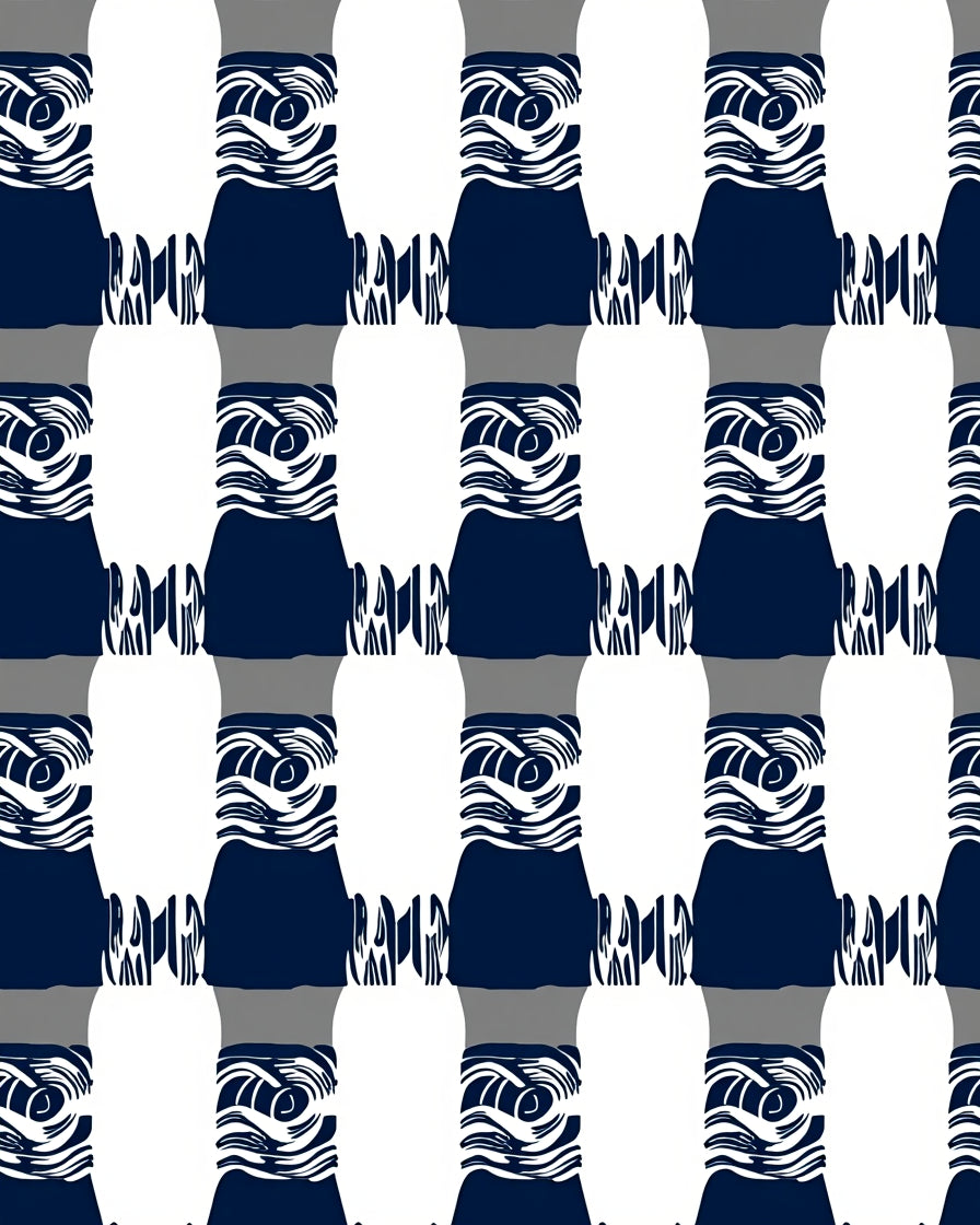 Abstract Waves Stripes Pattern Rug