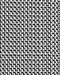 Classic Monochrome Houndstooth Pattern Rug