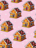 Whimsical Gingerbread House Snowflakes Rug