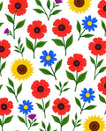 Various Colorful Flower Pattern Rug