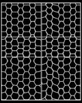 Black White Distorted Hexagon Pattern Rug