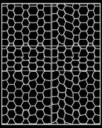 Black White Distorted Hexagon Pattern Rug