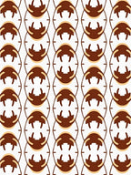 Organic Brown Tan Oval Pattern Rug