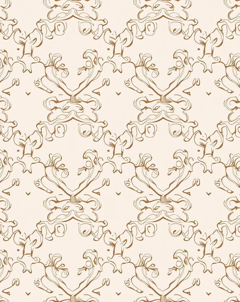 Ornate Swirls Elegant Pattern Rug