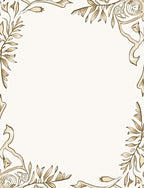 Earthy Toned Abstract Floral Border Rug